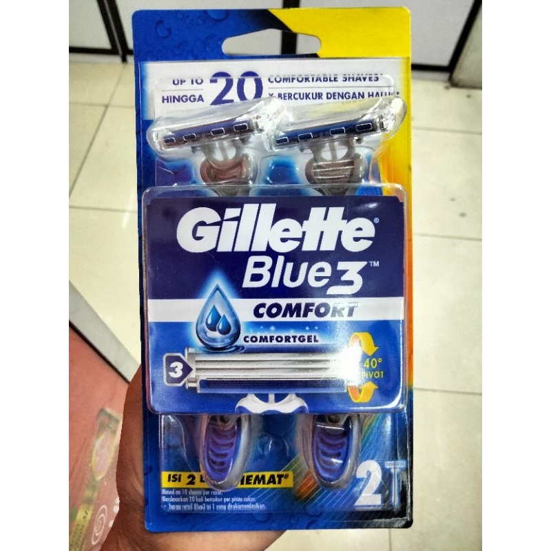 Gillette Blue 3 Comfort Razor Pisau Cukur isi 2