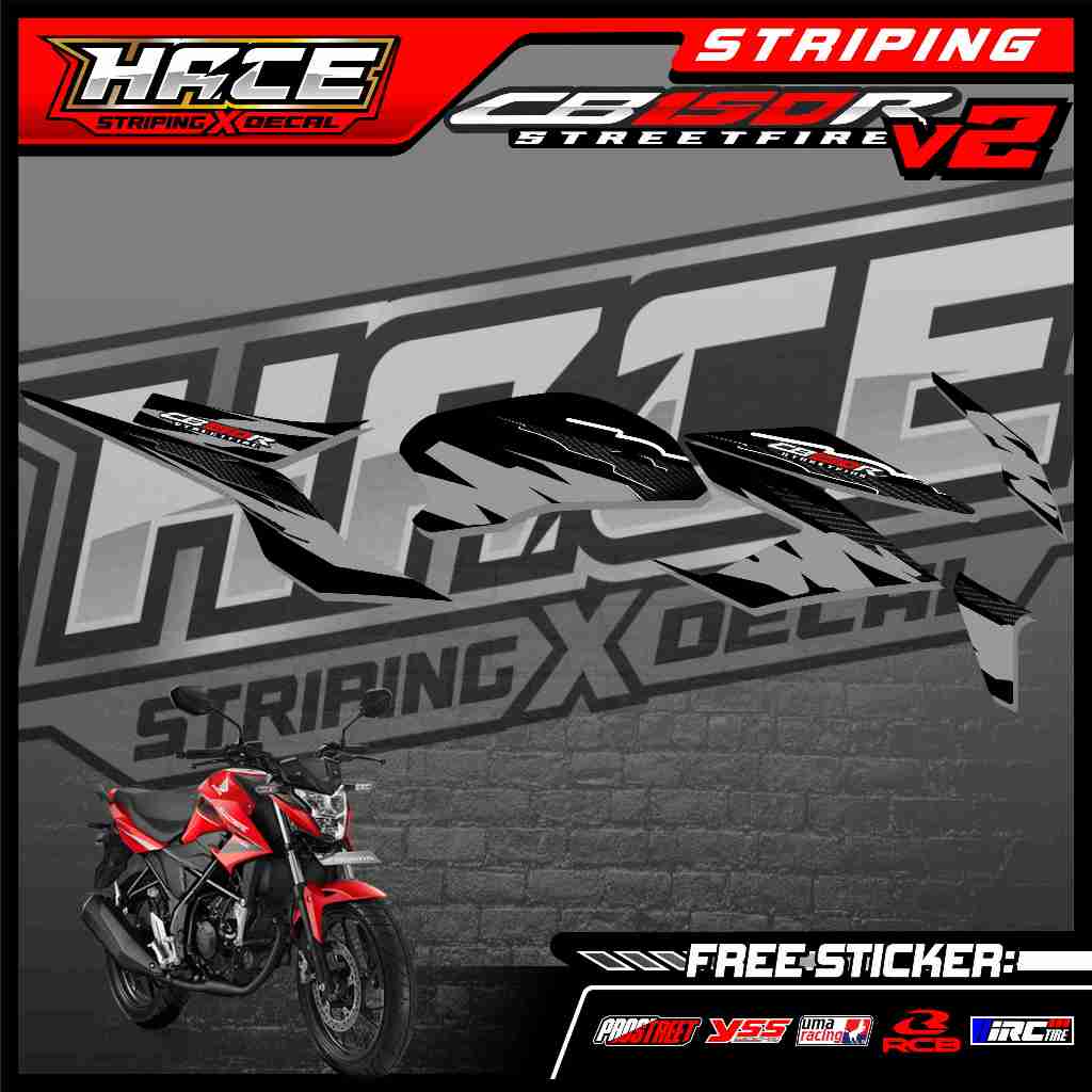 528 STRIPING STICKER CB 150R V2 STREETFIRE - STRIPING STICKER CB 150R V2 STREETFIRE PREMIUM GRAFIK
