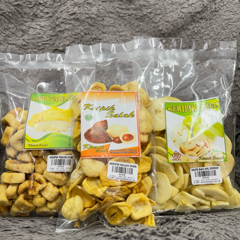 

Keripik buah nangka apel nanas pisang salak mangga manis dan crispy 100gr