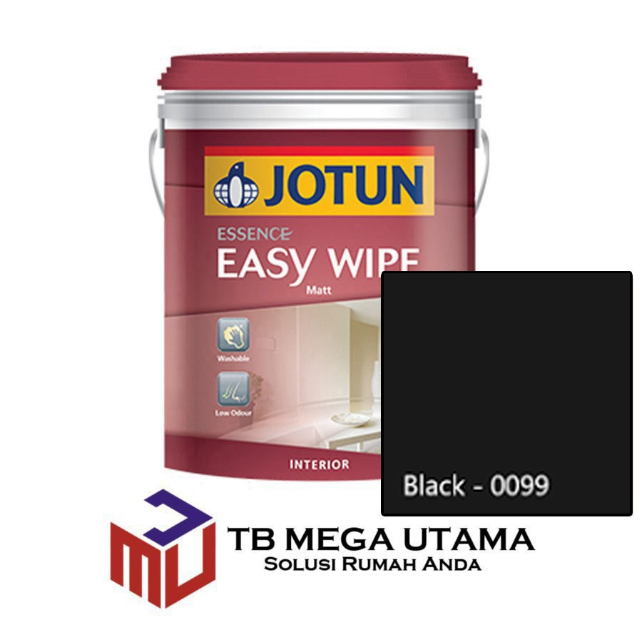Jotun Easy Wipe Black 0099 18 Liter | Cat Decorative Interior