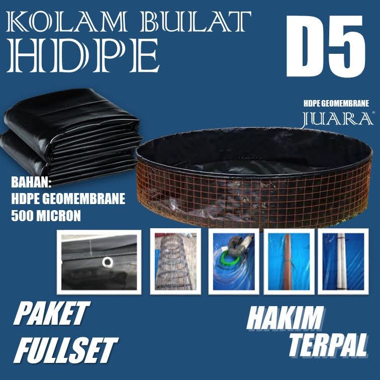 KOLAM BULAT FULLSET D5 M HDPE 500 MICRON