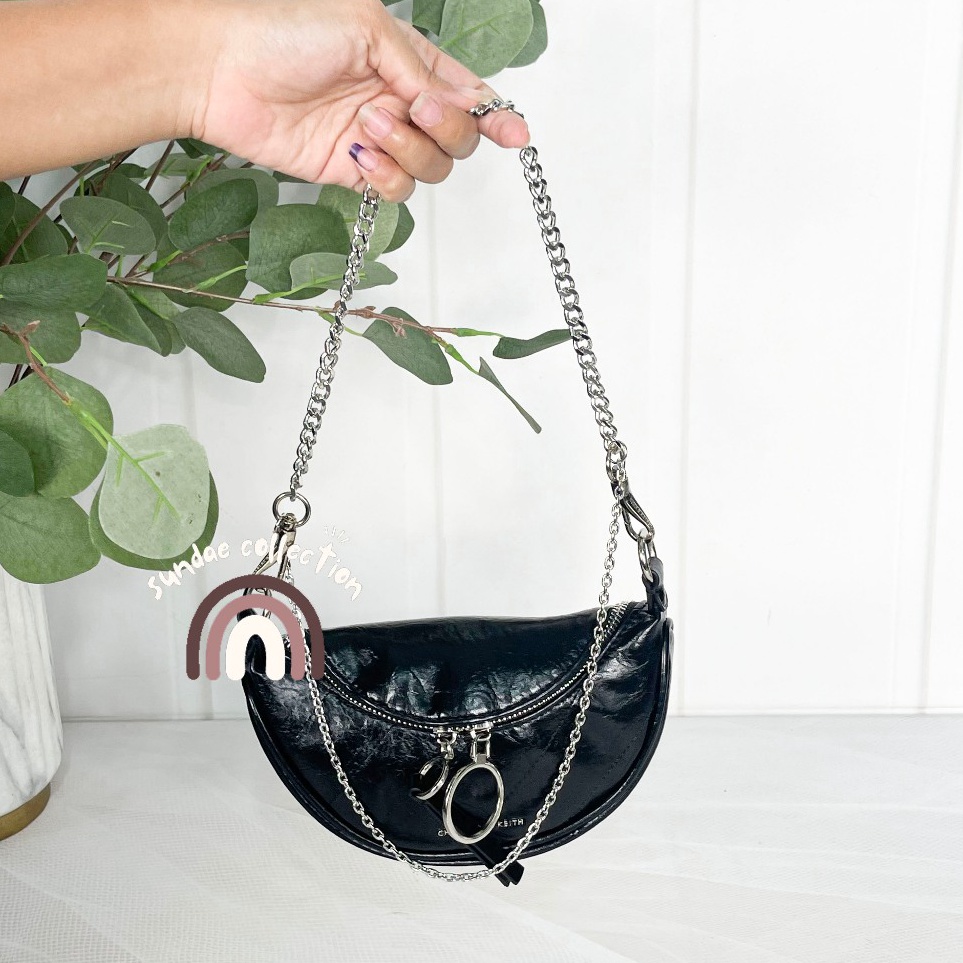 Pilihan Terbaik CK TAS WANITA WRINKLED WAISTBAG  TAS WANITA PINGGANG CK WAISTBAG