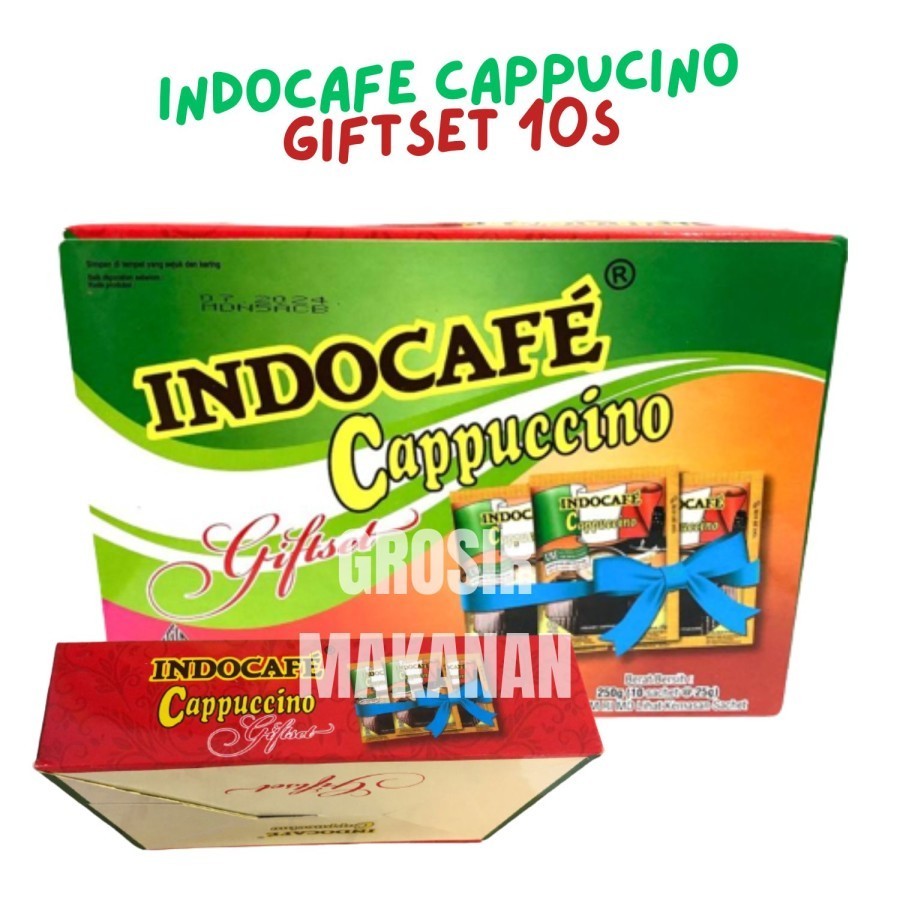 

Indocafe Cappuccino Giftset Isi 10s / 250gr / Halal