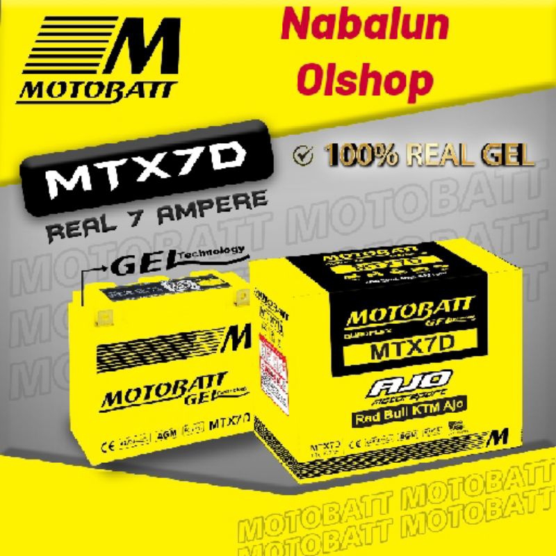 AKI MOTOR HONDA TIGER REVO, TIGER 2000 MOTOBATT MTX7D ORIGINAL AKI KERING / GEL