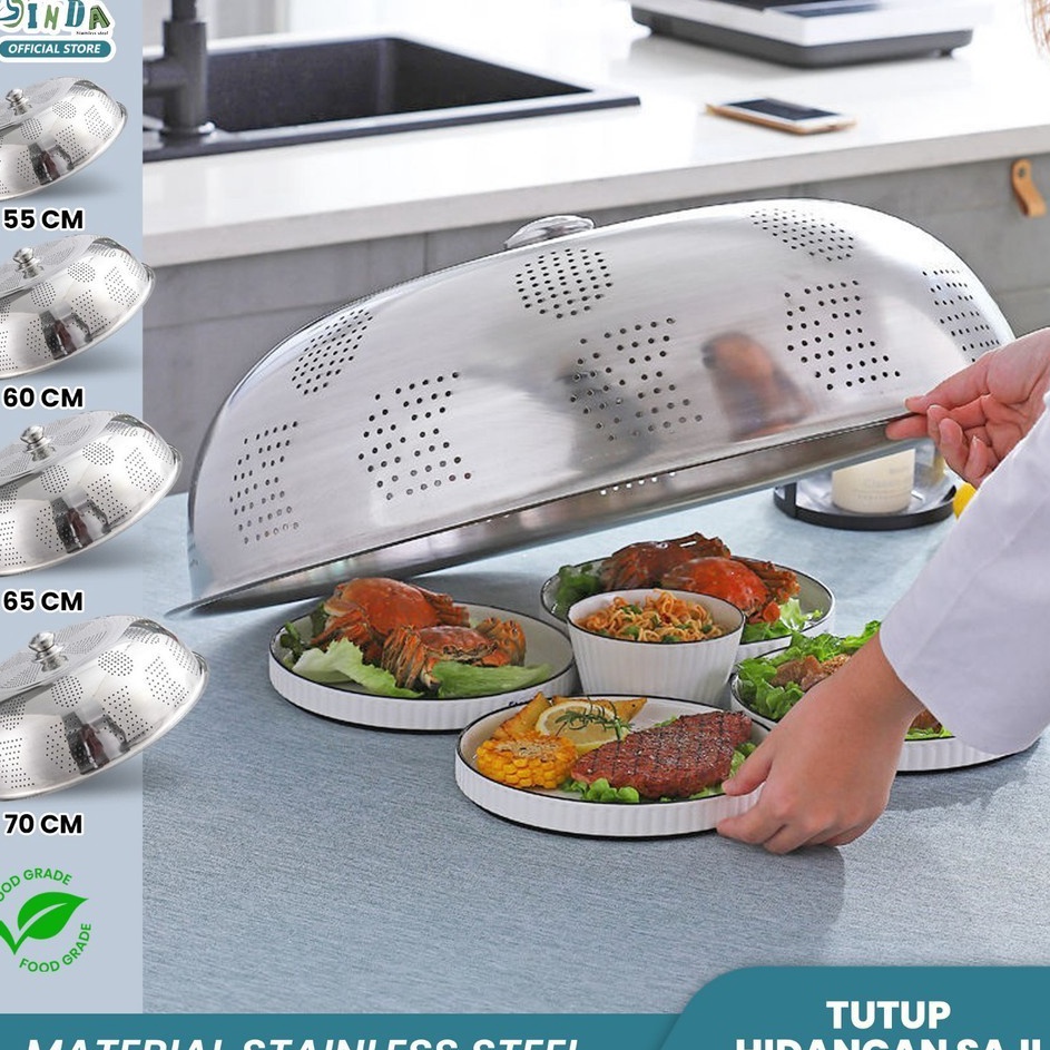 Terupdate Sinda Tudung Saji Tebal Tutup Makanan Stainless Steel 555 Tudung Saji lubang lubang