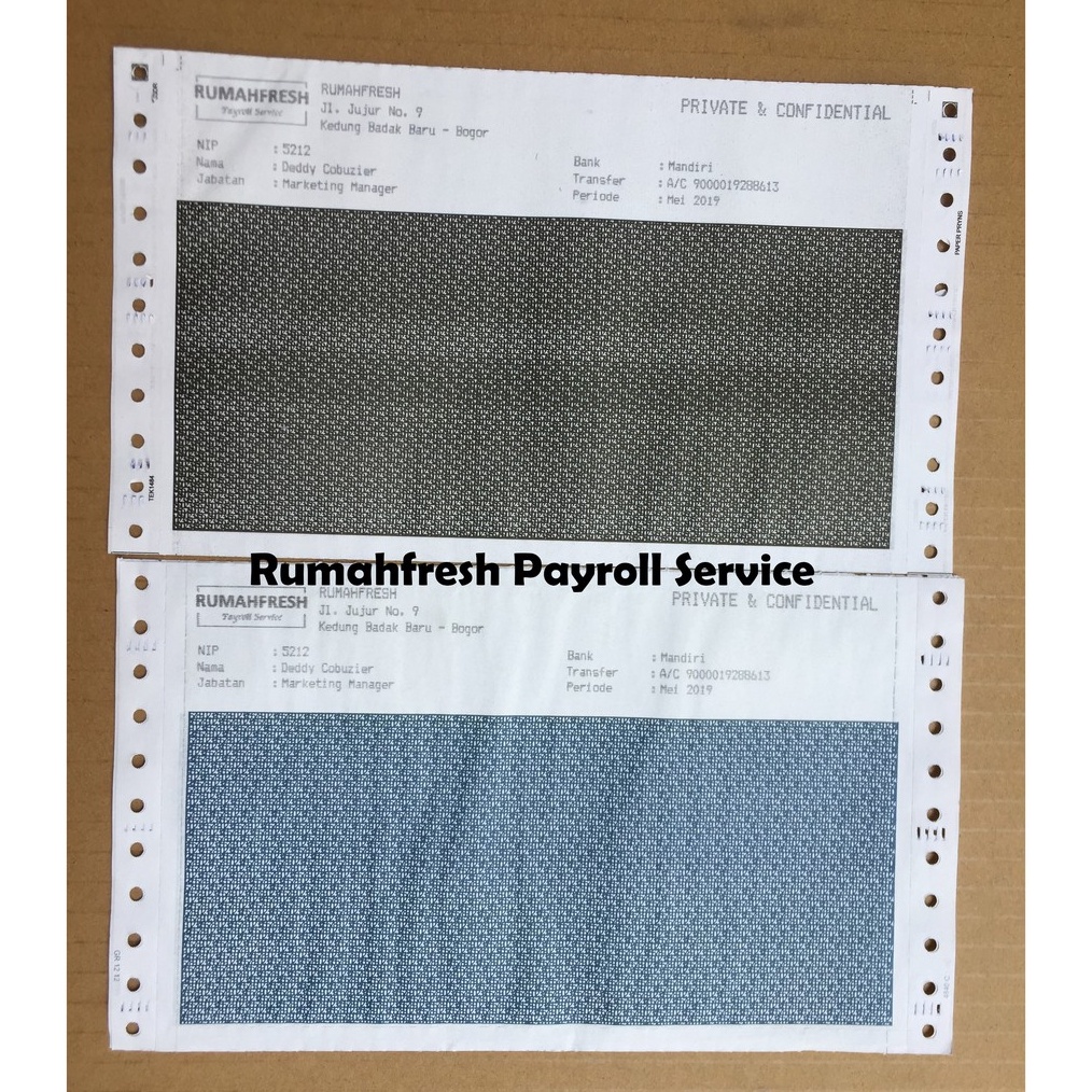 

Slip Gaji Carbonize Privat Confidential Payroll Service ART P4Z2