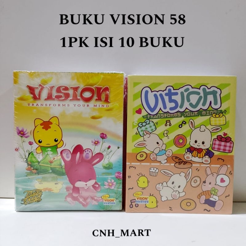 

BUKU TULIS VISION 58 LEMBAR/ Harga 10 Buku ( 1 Pak Isi 58 )