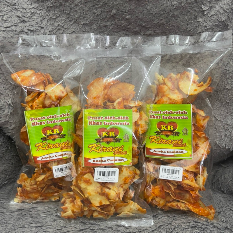 

Keripik singkong Rujak padang pedas Manis