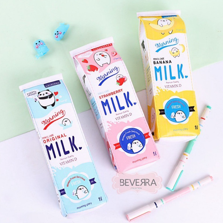 

PROMO Kotak pensil susu simula Milk Bottle Pencil Case Storage Pouch MX17 beverra Berkualitas