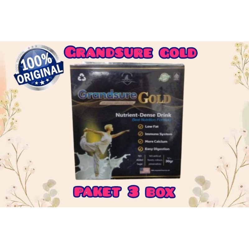 

3 Box Grandsure Gold Nutrient Dense Drink Susu Untuk Nyeri sendi dan Tulang