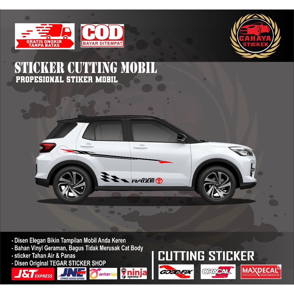 sticker mobil toyota raize sticker lis mobil toyota raize sticker mobil sticker motif variasi mobil
