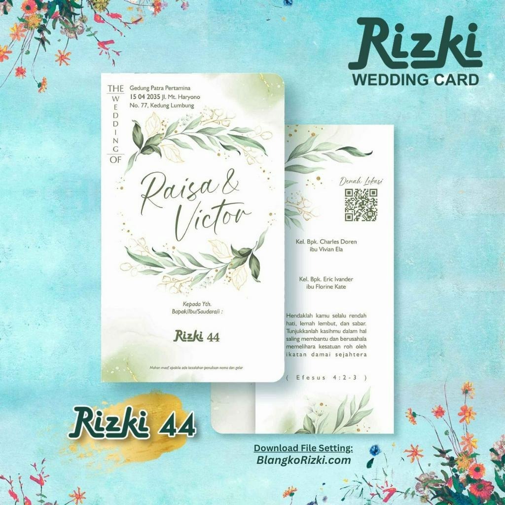 BLANGKO RIZKI 44 - BLANGKO UNDANGAN RIZKI - BLANGKO UNDANGAN KOSONGAN