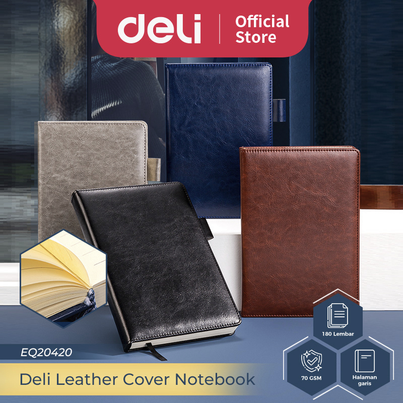 

Notebook Deli 22298 Leather Cover A5 ( Buku Catatan Agenda Sampul Kulit Sintetis )