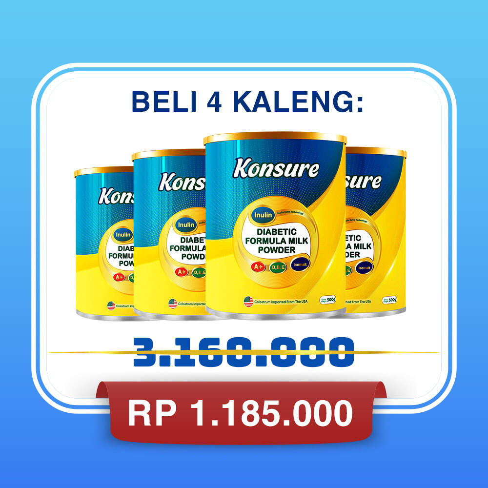 

[Combo 4 kaleng 500g] susu diabetes konsure - menstabilkan gula darah di rumah