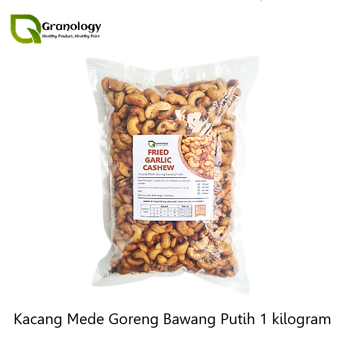 

Fried Garlic Cashew Nut / Mede Goreng Bawang Putih (1 kilogram) by Granology