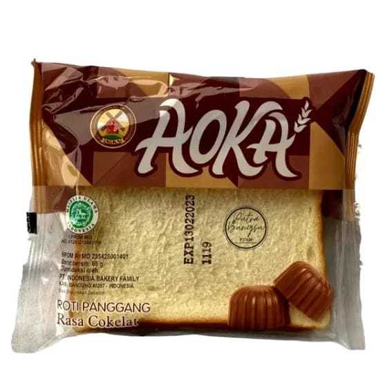 

aoka roti panggang 65 gr rasa coklat