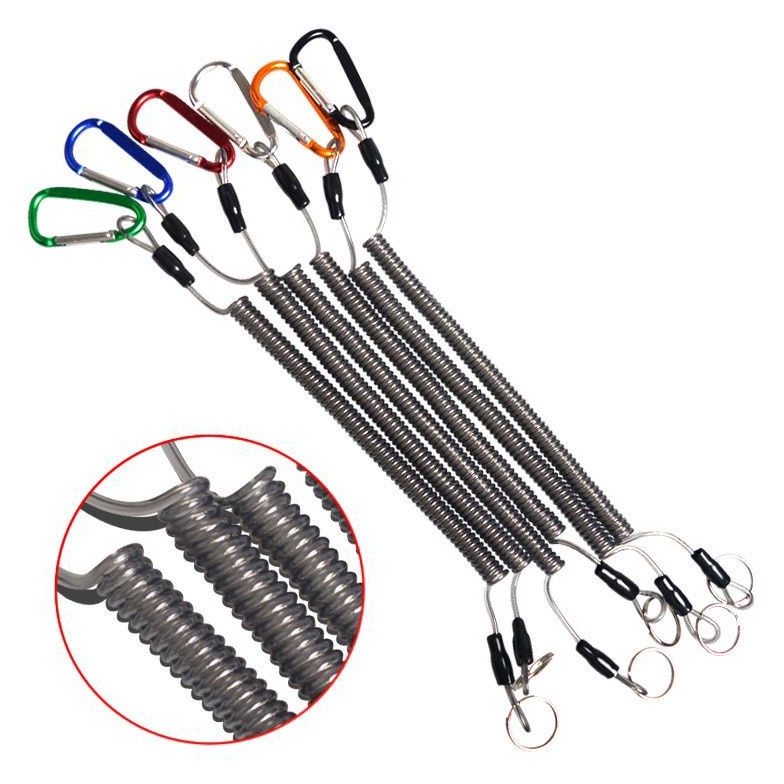 

ART Y3E8 LanyardTali spiral wire sling baja lapis karet pengaman benda jatuh tali kunci rachetkunci scaffolding