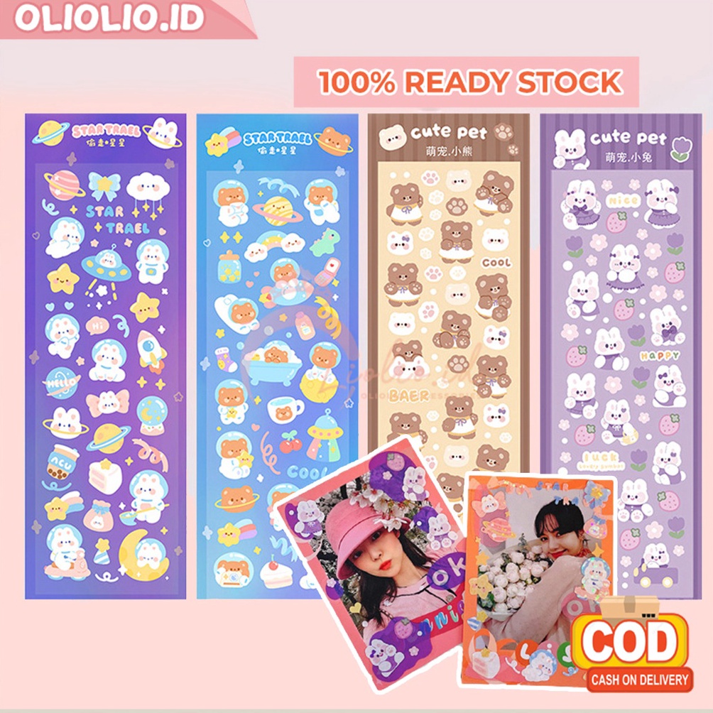 

MURAH Sticker Aesthetic Lucu Motif Kartun Lucu Waterproof Dekorasi DIY Hiasan Diary Book Scrapbook MX51 Murah