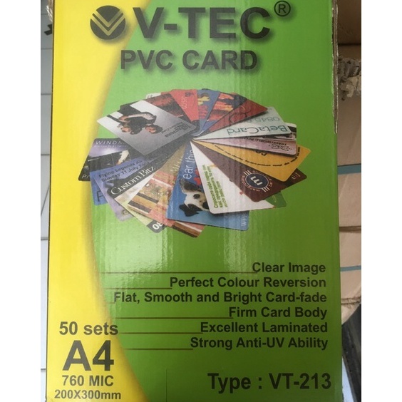 

ART A5V9 PVC ID CARD MERK AMANDA VTRO VTEC 5 SET