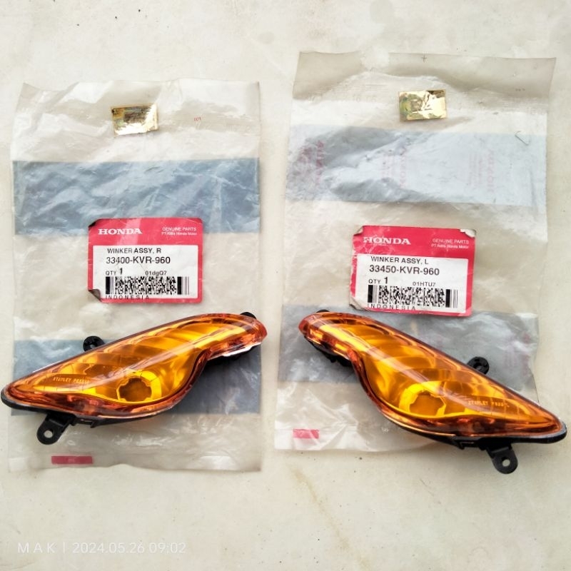 lampu sen sein reting depan kiri L kanan R original Honda fit X S pnp Supra fit new original AHM asl