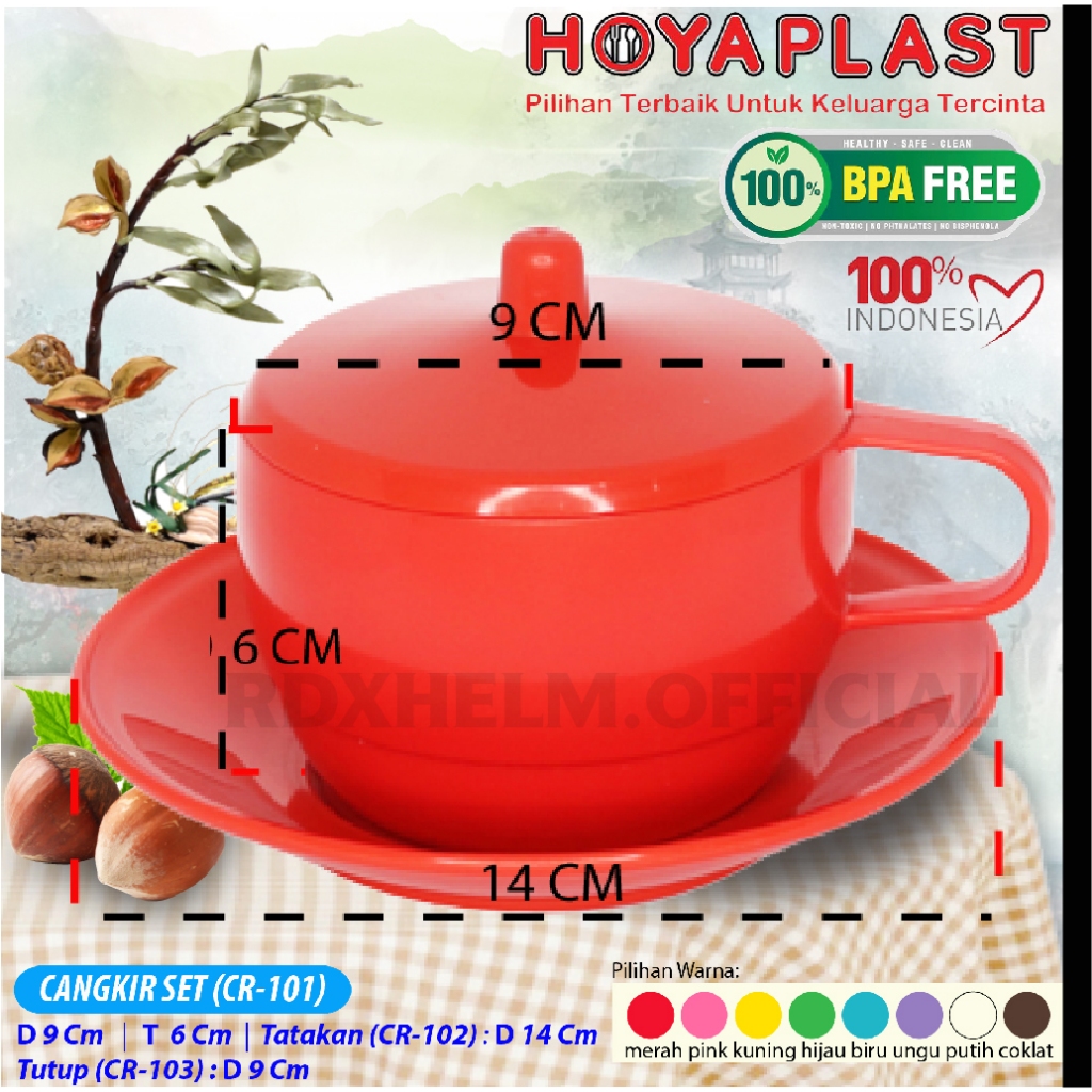HOYAPLAST CANGKIR SET BPA FREE