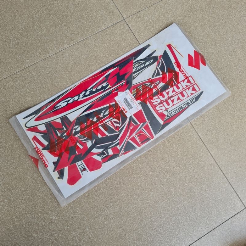 Striping Suzuki Satria FU 2012 Merah Original