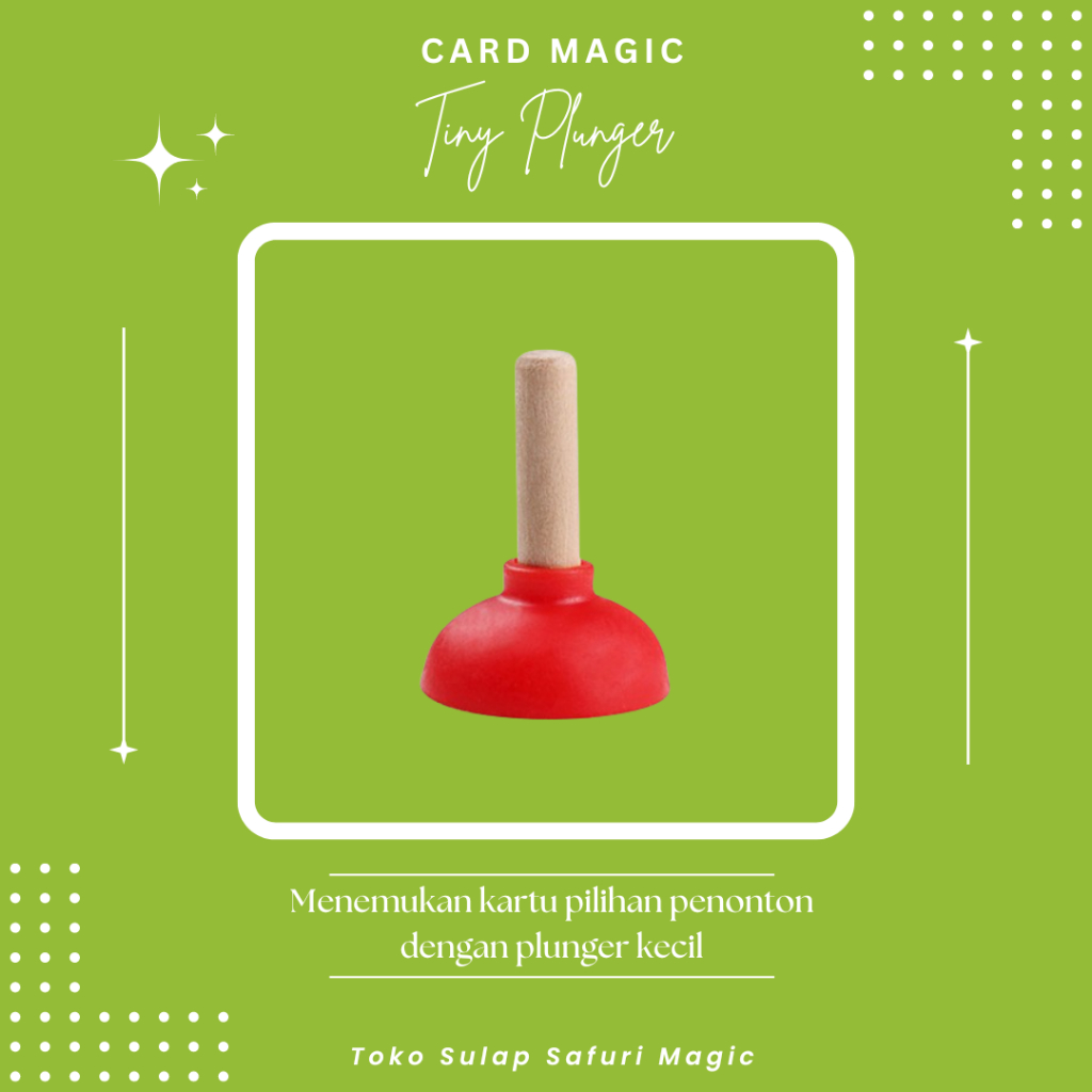Alat Sulap Tiny Plunger - Sulap Kartu - Trik Kartu - Card Magic - Toko Sulap