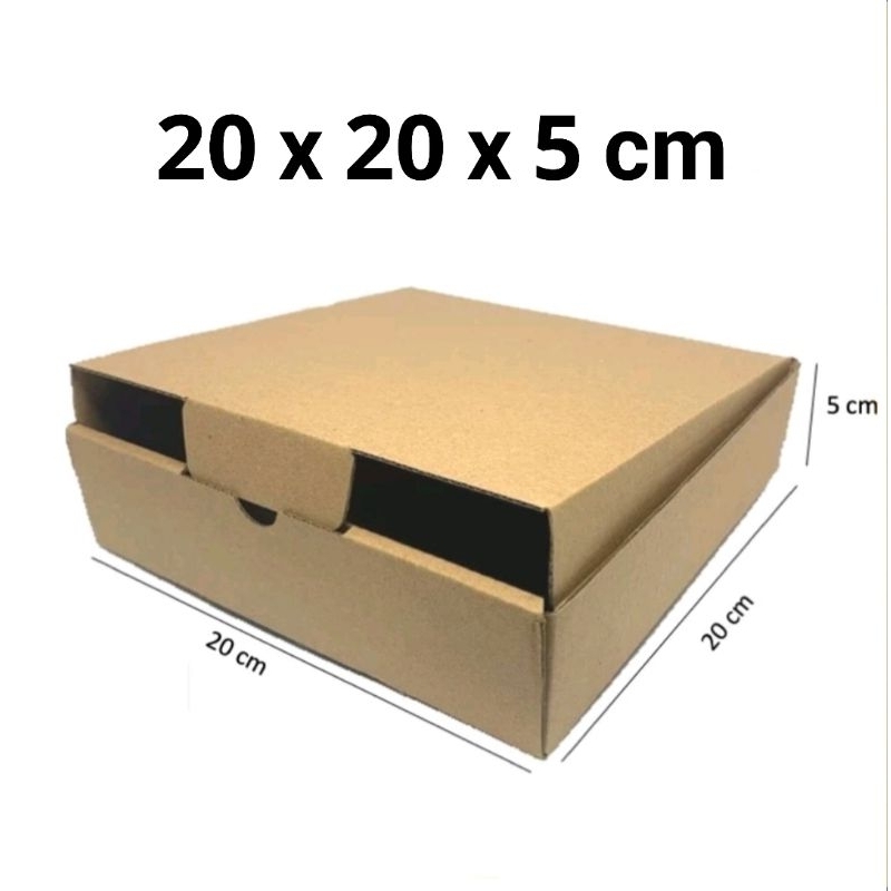

Kardus 20x20x5 cm Die Cut Kotak Kue Tart Brownies dan easy usage
