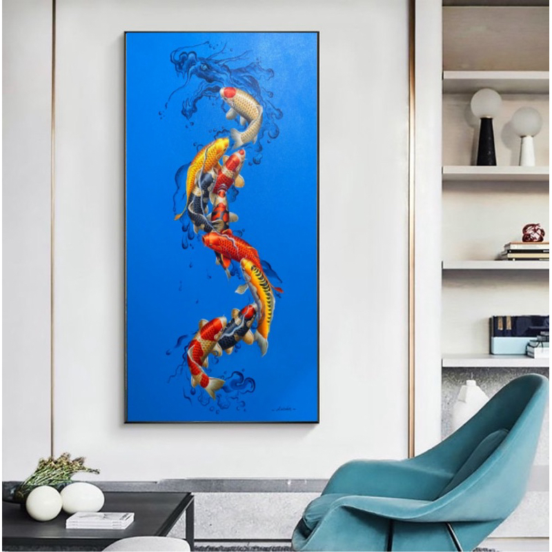 Lukisan Ikan Koi Naga