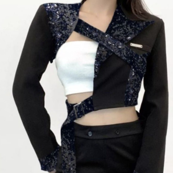 CELEBRE STAR Ellia Atasan Wanita Blazer Queen Harajuku Korean Style Oversize Jumbo Gemuk