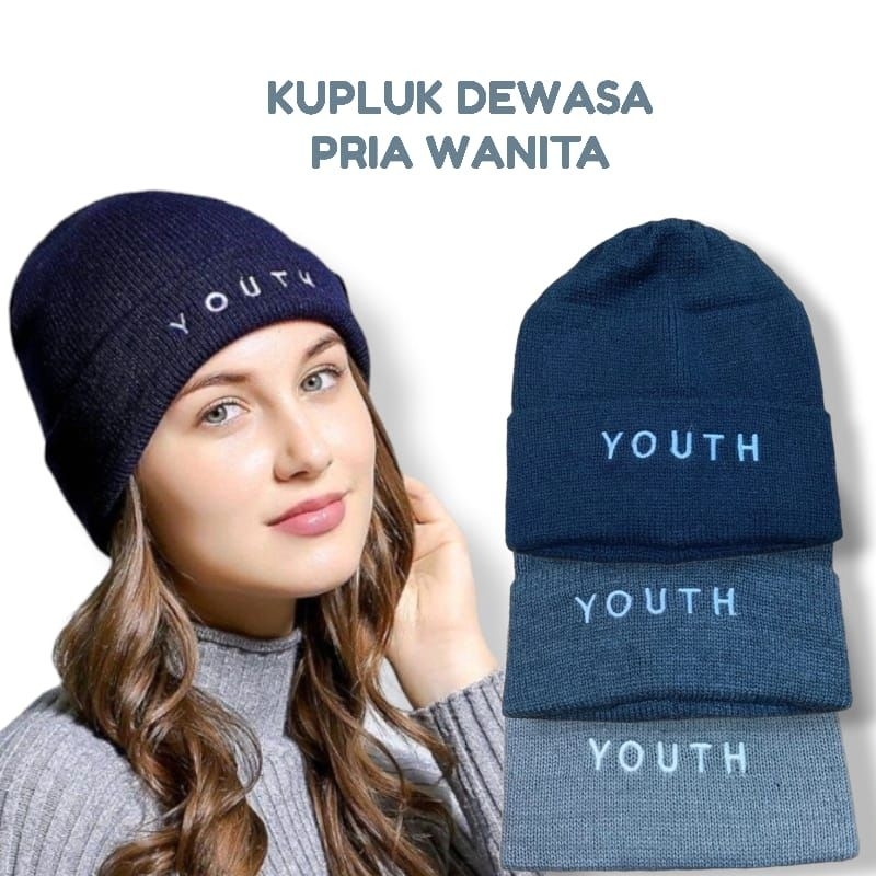 Kupluk Rajut Youth Topi Kupluk Pria Wanita Beanie Terbaru