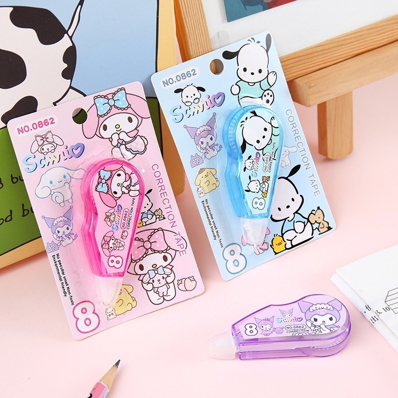 

EST TIP-EX PEN CORRECTOR TAPE MINI MOTIF SANRIO KARTUN LUCU / TIP-EX MINI BERNUANSA MENGGEMASKAN
