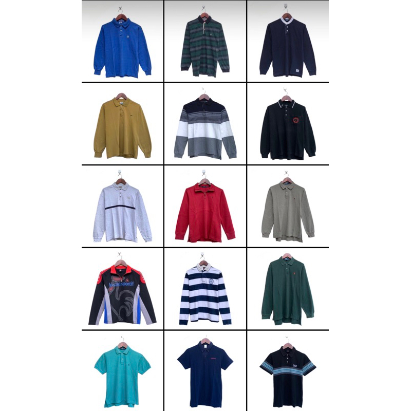 BORONGAN POLO RUGBY SHIRT 15 PCS