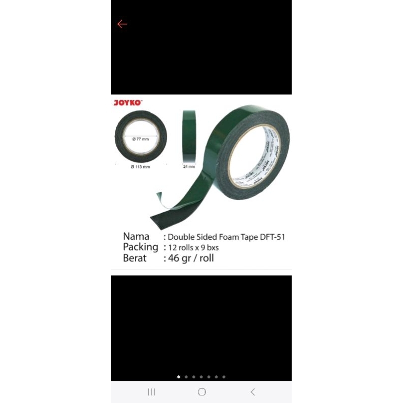 

DOUBLE TAPE BUSA 1" DFT-51 JOYCO