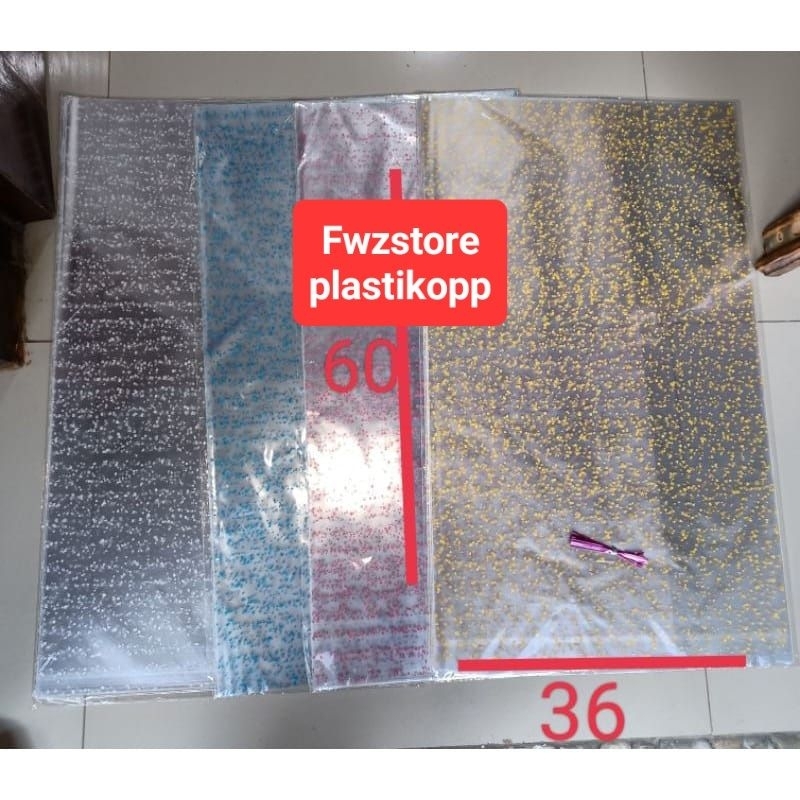 

isi(12pcs) opp flower opp plastik farcel plastik snack uk 36x60cm