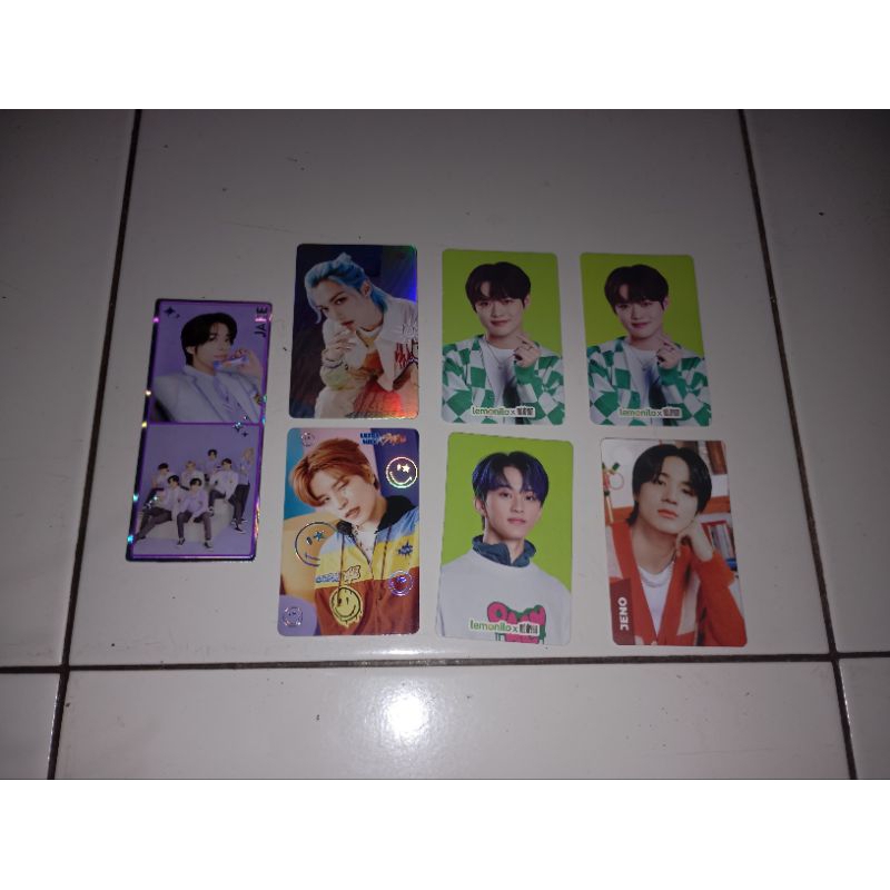 (BACA DESK) Photocard Official Nabati x Enhypen(jake+grup), Ultramilk x Straykids(seungmin element+f