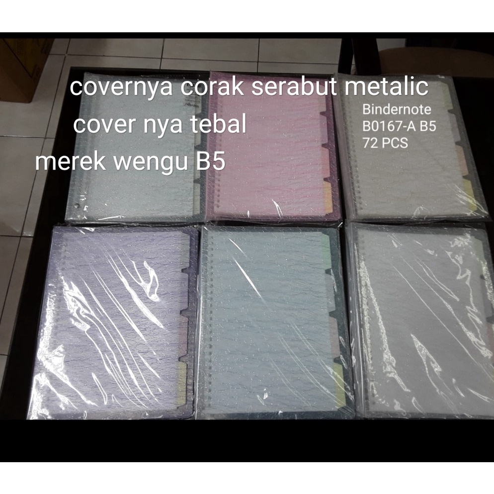 

Sangat Nyaman map looseleaf B5 serat benang metalic b167 isi 55 lembar plus sekat HBQ