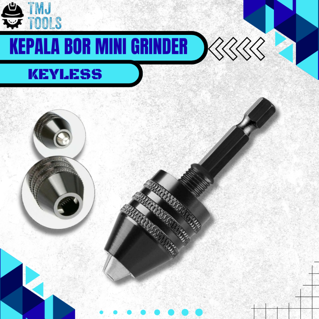 Kepala Bor Mini Grinder Keyless Drill Chuck Hex Shank Collet Sambungan Rotary Tool Multi Chuck Adapt