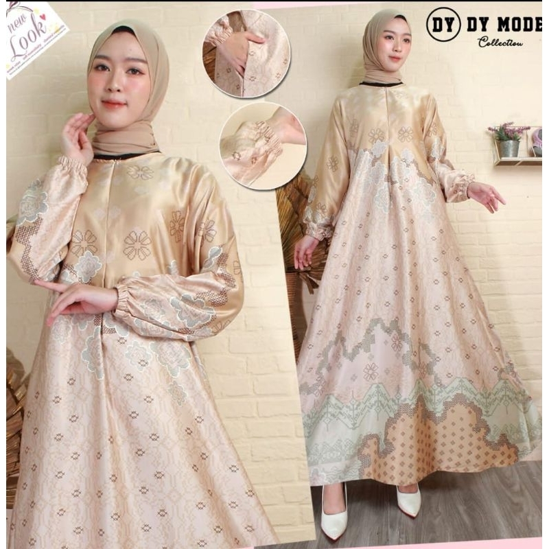 Gamis busui  maxmara bahan dior silk original