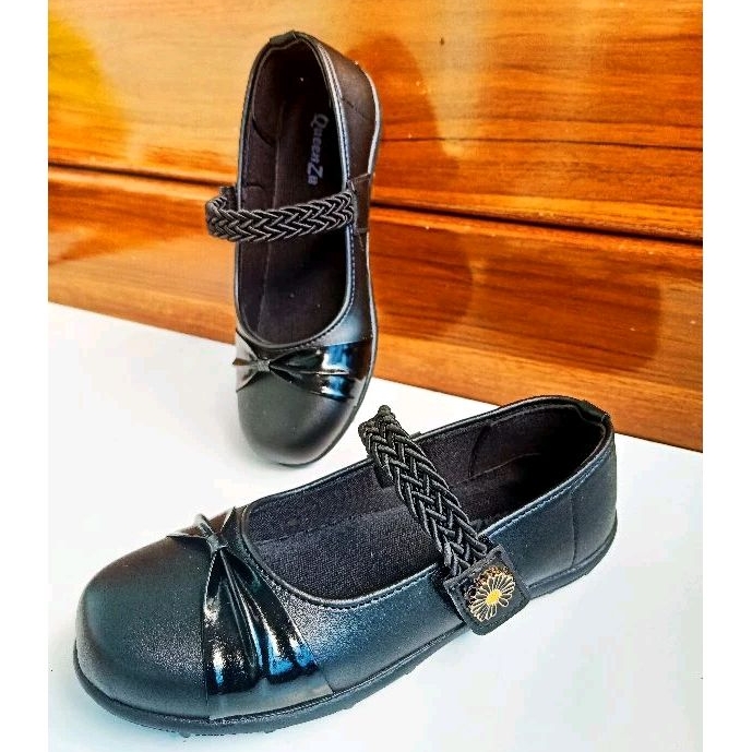(Terbaru) Sepatu Sekolah Anak Perempuan Balet Hitam TK SD SMP SMA