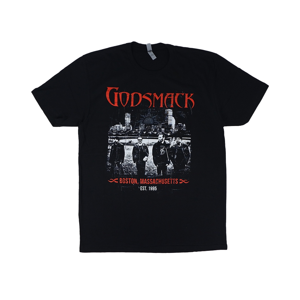 Kaos Band God Smack Kings Of Boston Tour Tshirt Black