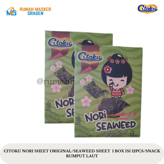 

CITOKU NORI SHEET ORIGINAL/SEAWEED 1 BOX ISI 12PCS/SNACK RUMPUT LAUT