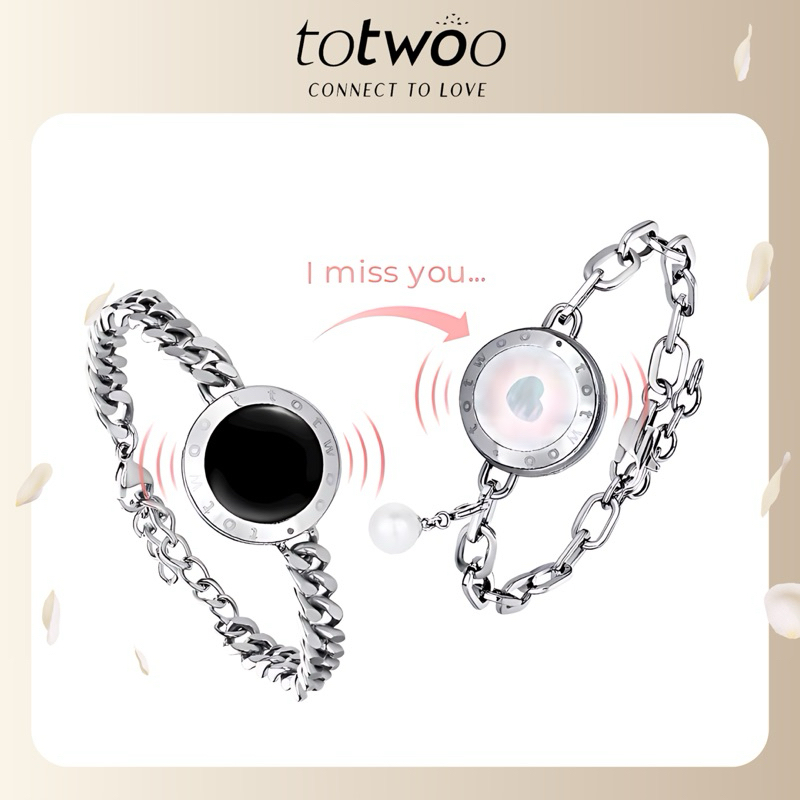 Totwoo [Soulmate] -  Gelang LDR Couple Bergetar Hadiah Ultah Anniversary Long Distance Kado Bracelet