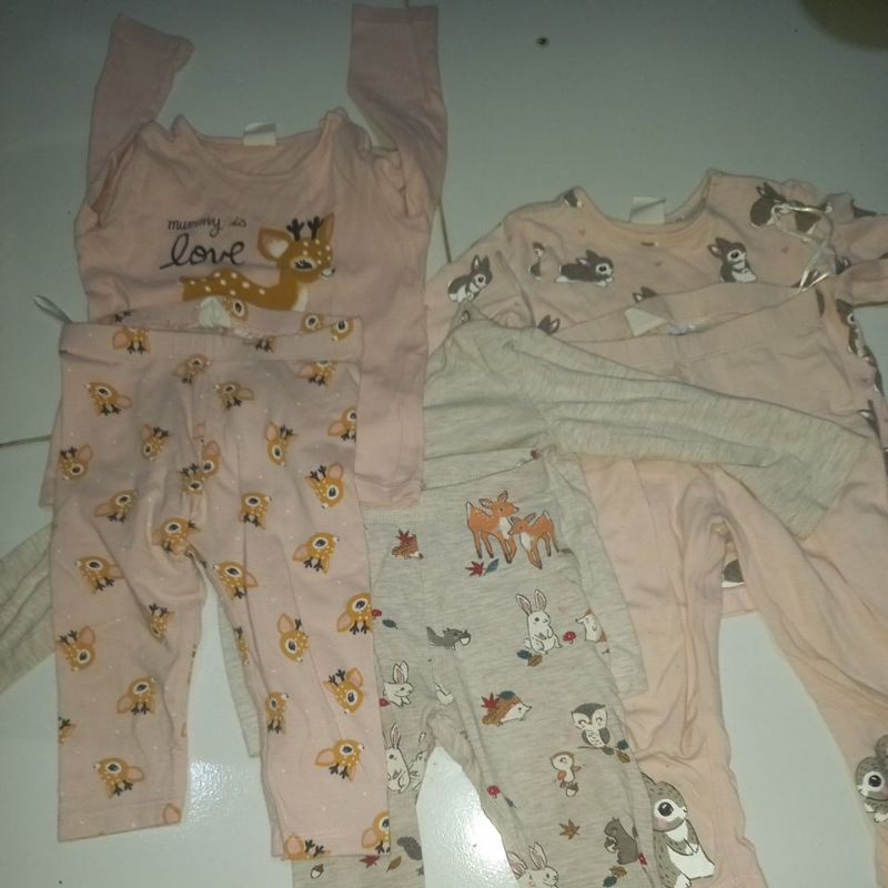 preloved PER SET -SATUAN setelan baju bayi / anak merek H&M usia 6-9 bulan