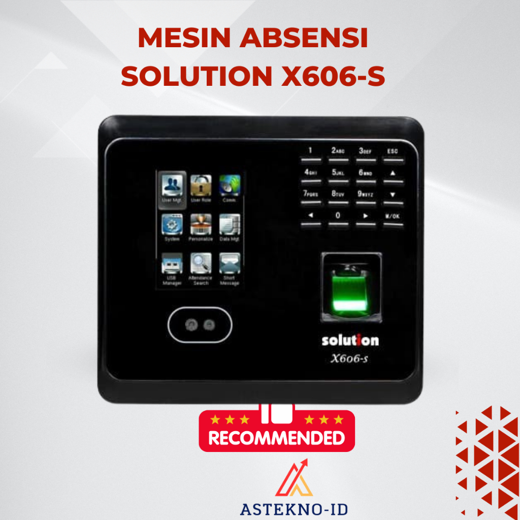 Mesin Absensi Solution X606-S Deteksi Wajah Infrared Camera DoorAccess