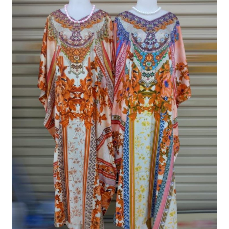 #TjM248 Kaftan Sutera Sutra India Bollywood Baju Arab Mesir Dubai Original