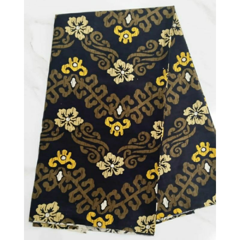 Kain Batik Songket Kuning Biru Merah Jarik Kebaya Kode 223 Couple Katun Printing Sogan Lawasan Serag