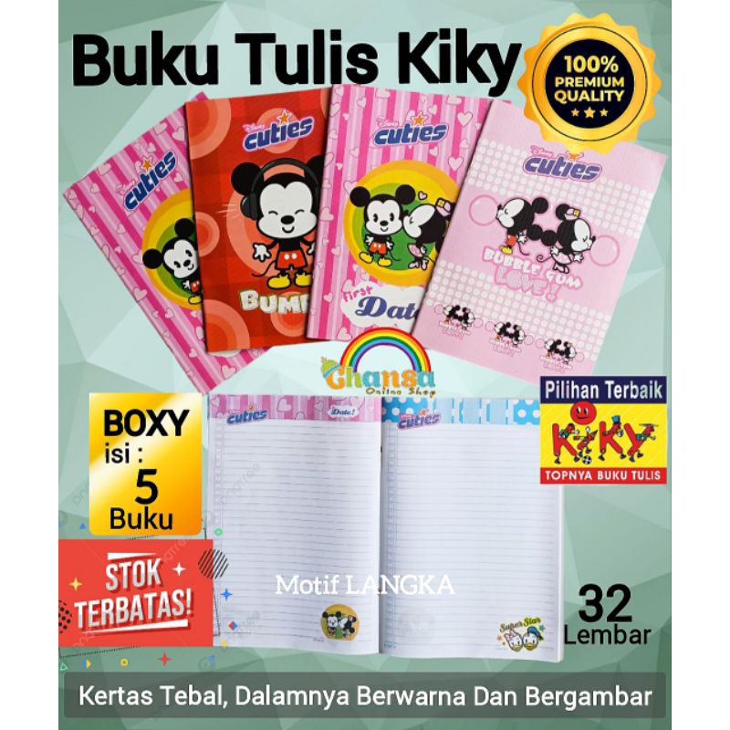 

Buku Kiky Berwarna Gambar Murah Campus Boxy Buku Tulis Panjang Warna Kiky Berwarna Bermotif 1 Pack