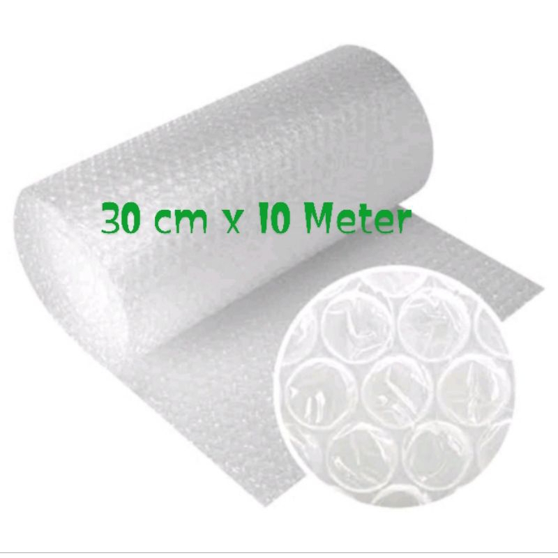 

Bubble Warp 30cm x 10 Meter Bening Putih Hitam Tebal/ Bubble Warp Roll Grosir Packing