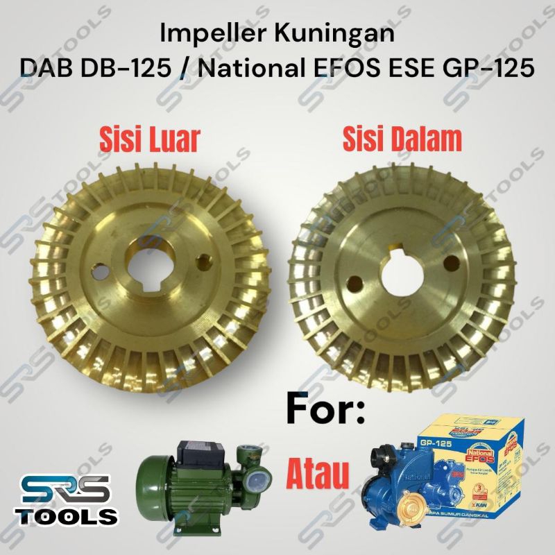 Kipas Impeller Kuningan DAB DB 125 / ST 100 Impeler National Efos / Ese